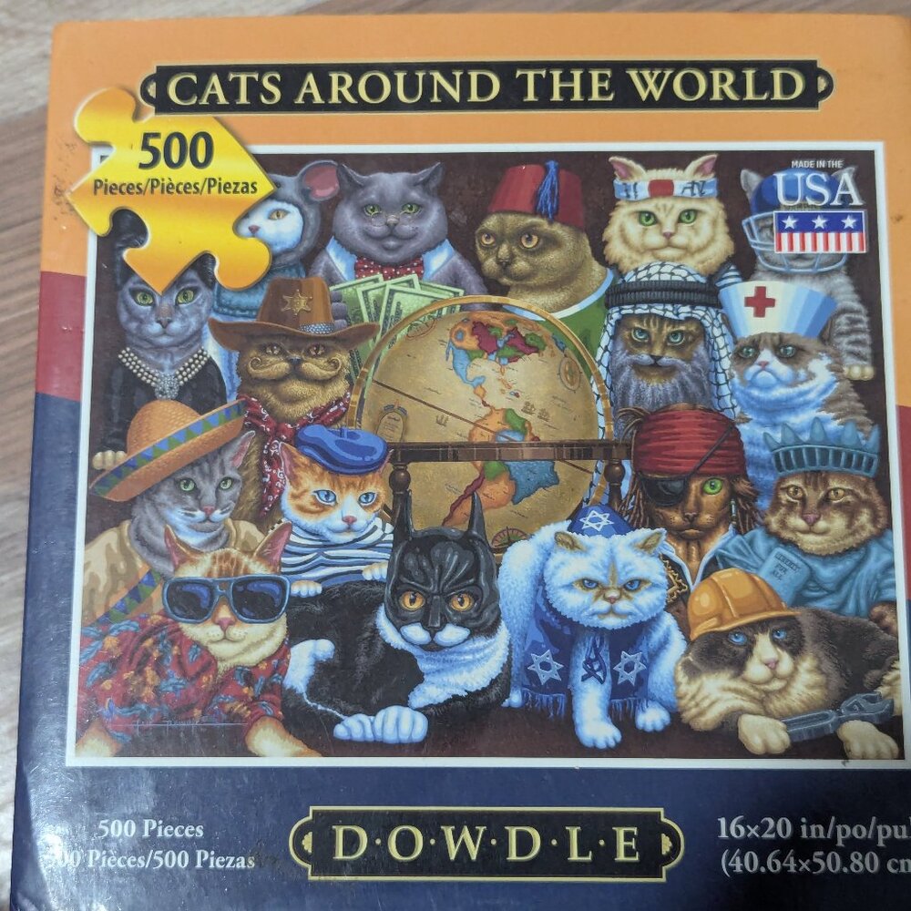 🌶️2 For $10🌶️ Cats around the world puzzle 500pc